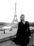 at eiffle tower in destination dress